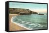 Alligator Rock, La Jolla Cove, San Diego, California-null-Framed Stretched Canvas