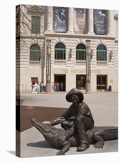 Alligator Sculpture by Craig T. Ustler, the History Center, Orlando, Florida, USA-Richard Cummins-Stretched Canvas