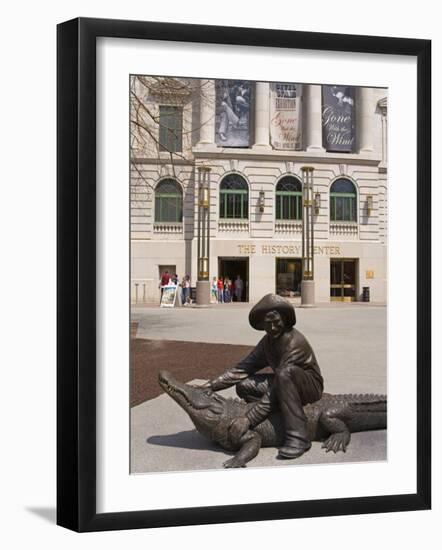 Alligator Sculpture by Craig T. Ustler, the History Center, Orlando, Florida, USA-Richard Cummins-Framed Photographic Print