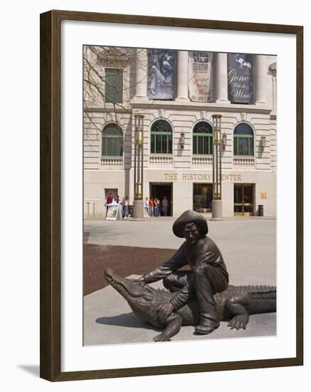 Alligator Sculpture by Craig T. Ustler, the History Center, Orlando, Florida, USA-Richard Cummins-Framed Photographic Print