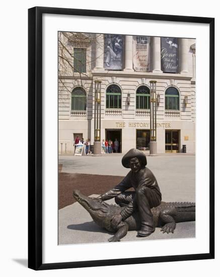 Alligator Sculpture by Craig T. Ustler, the History Center, Orlando, Florida, USA-Richard Cummins-Framed Photographic Print
