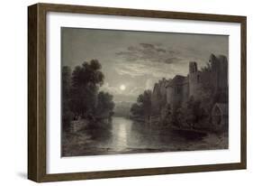 Allington Castle, Near Maidstone, Kent, Moonlight-James Bayes-Framed Giclee Print