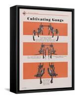 Allis Chalmers All-Crop Tractor Cultivator Gangs-null-Framed Stretched Canvas