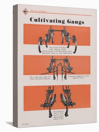 Allis Chalmers All-Crop Tractor Cultivator Gangs-null-Stretched Canvas