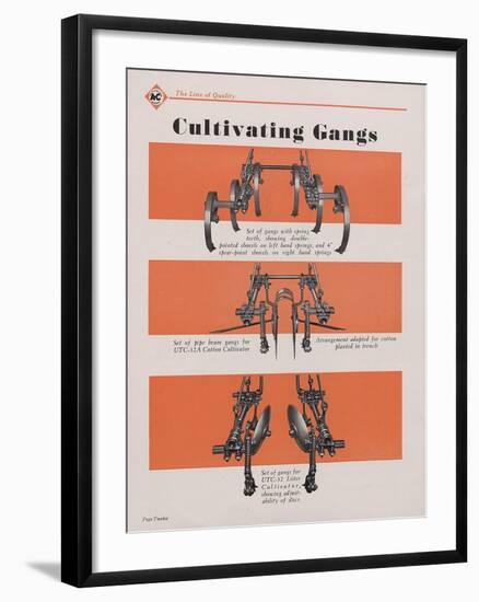 Allis Chalmers All-Crop Tractor Cultivator Gangs-null-Framed Giclee Print