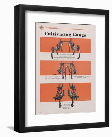 Allis Chalmers All-Crop Tractor Cultivator Gangs-null-Framed Premium Giclee Print