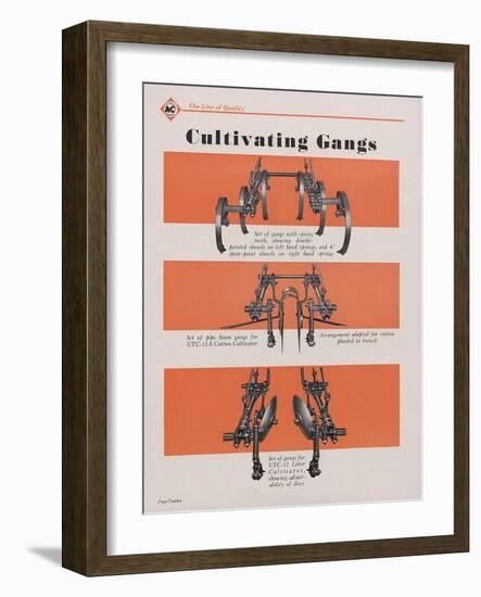 Allis Chalmers All-Crop Tractor Cultivator Gangs-null-Framed Giclee Print