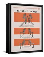 Allis Chalmers All-Crop Tractor Cultivator Gangs-null-Framed Stretched Canvas
