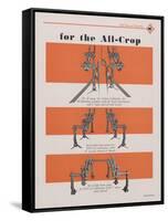 Allis Chalmers All-Crop Tractor Cultivator Gangs-null-Framed Stretched Canvas