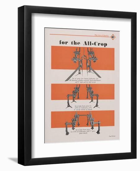 Allis Chalmers All-Crop Tractor Cultivator Gangs-null-Framed Premium Giclee Print