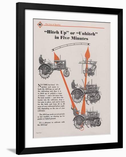 Allis Chalmers All-Crop Tractor with Power Lift-null-Framed Giclee Print