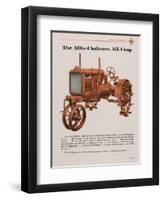 Allis Chalmers All-Crop Tractor with Power Lift-null-Framed Premium Giclee Print