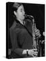 Allison Neale Playing Alto Saxophone at the Fairway, Welwyn Garden City, Hertfordshire, 2001-Denis Williams-Stretched Canvas