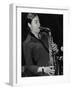 Allison Neale Playing Alto Saxophone at the Fairway, Welwyn Garden City, Hertfordshire, 2001-Denis Williams-Framed Photographic Print