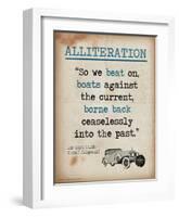 Alliteration (Quote from The Great Gatsby by F. Scott Fitzgerald)-Jeanne Stevenson-Framed Art Print