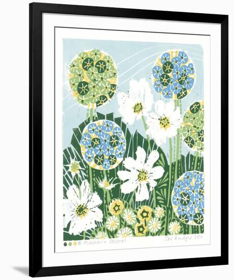 Allium and Cosmos-Zoe Badger-Framed Giclee Print