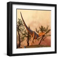 Allosaurus, a Large Theropod Dinosaur from the Late Jurassic Period-null-Framed Art Print