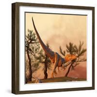 Allosaurus, a Large Theropod Dinosaur from the Late Jurassic Period-null-Framed Art Print