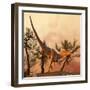 Allosaurus, a Large Theropod Dinosaur from the Late Jurassic Period-null-Framed Art Print