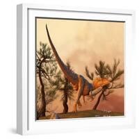 Allosaurus, a Large Theropod Dinosaur from the Late Jurassic Period-null-Framed Art Print