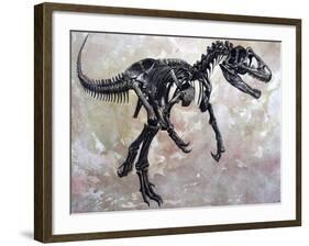 Allosaurus Dinosaur Skeleton-Stocktrek Images-Framed Art Print