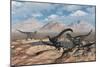 Allosaurus Dinosaurs Stalk a Diplodocus Trapped in a Mud Pit-Stocktrek Images-Mounted Art Print