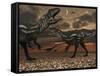 Allosaurus Dinosaurs Stalk their Next Meal-Stocktrek Images-Framed Stretched Canvas