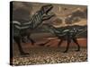 Allosaurus Dinosaurs Stalk their Next Meal-Stocktrek Images-Stretched Canvas