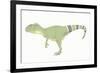 Allosaurus Pencil Drawing with Digital Color-Stocktrek Images-Framed Art Print