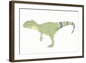 Allosaurus Pencil Drawing with Digital Color-Stocktrek Images-Framed Art Print