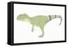 Allosaurus Pencil Drawing with Digital Color-Stocktrek Images-Framed Stretched Canvas