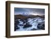 Allt Dearg Mòr River and Sgurr nan Gillean mountain, Glen Sligachan, Isle of Skye, Scotland. Autumn-Adam Burton-Framed Photographic Print