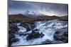 Allt Dearg Mòr River and Sgurr nan Gillean mountain, Glen Sligachan, Isle of Skye, Scotland. Autumn-Adam Burton-Mounted Photographic Print