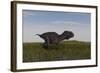 Alluring Majungasaurus in Swamp Grassland-Stocktrek Images-Framed Art Print