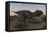 Alluring Majungasaurus in Swamp Grassland-Stocktrek Images-Framed Stretched Canvas