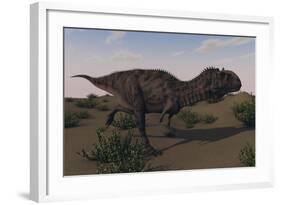 Alluring Majungasaurus in Swamp Grassland-Stocktrek Images-Framed Art Print