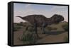 Alluring Majungasaurus in Swamp Grassland-Stocktrek Images-Framed Stretched Canvas