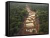 Alluvial Gold Mining in the Rainforest, Guyana-Pete Oxford-Framed Stretched Canvas