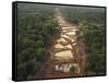 Alluvial Gold Mining in the Rainforest, Guyana-Pete Oxford-Framed Stretched Canvas