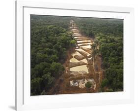 Alluvial Gold Mining in the Rainforest, Guyana-Pete Oxford-Framed Photographic Print