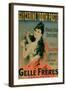 Allways Used, Once Used," Poster Advertising "Glycerine Toothpaste by Gelle Freres," Paris, 1878-null-Framed Giclee Print