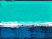 Abstract Navy Blue and Turquoise-Alma Levine-Art Print