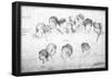 Alma-Tadema Sketch of Hairstyles from Ancient Sculptures Art Print Poster-null-Framed Poster