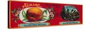 Almaden Peach Label - San Francisco, CA-Lantern Press-Stretched Canvas