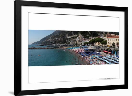 Almafi Coast Italy Panoramic-null-Framed Photo