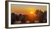 Almendres Cromlech Circle at sunset. Portugal-Martin Zwick-Framed Photographic Print