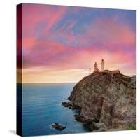 Almeria Cabo De Gata Lighthouse Sunset in Mediterranean Sea of Spain-Natureworld-Stretched Canvas