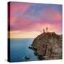 Almeria Cabo De Gata Lighthouse Sunset in Mediterranean Sea of Spain-Natureworld-Stretched Canvas