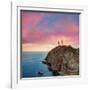 Almeria Cabo De Gata Lighthouse Sunset in Mediterranean Sea of Spain-Natureworld-Framed Photographic Print