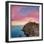 Almeria Cabo De Gata Lighthouse Sunset in Mediterranean Sea of Spain-Natureworld-Framed Photographic Print